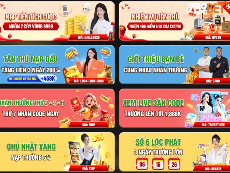 Các chương trình khuyến mãi và ưu đãi đặc quyền tại 789BET